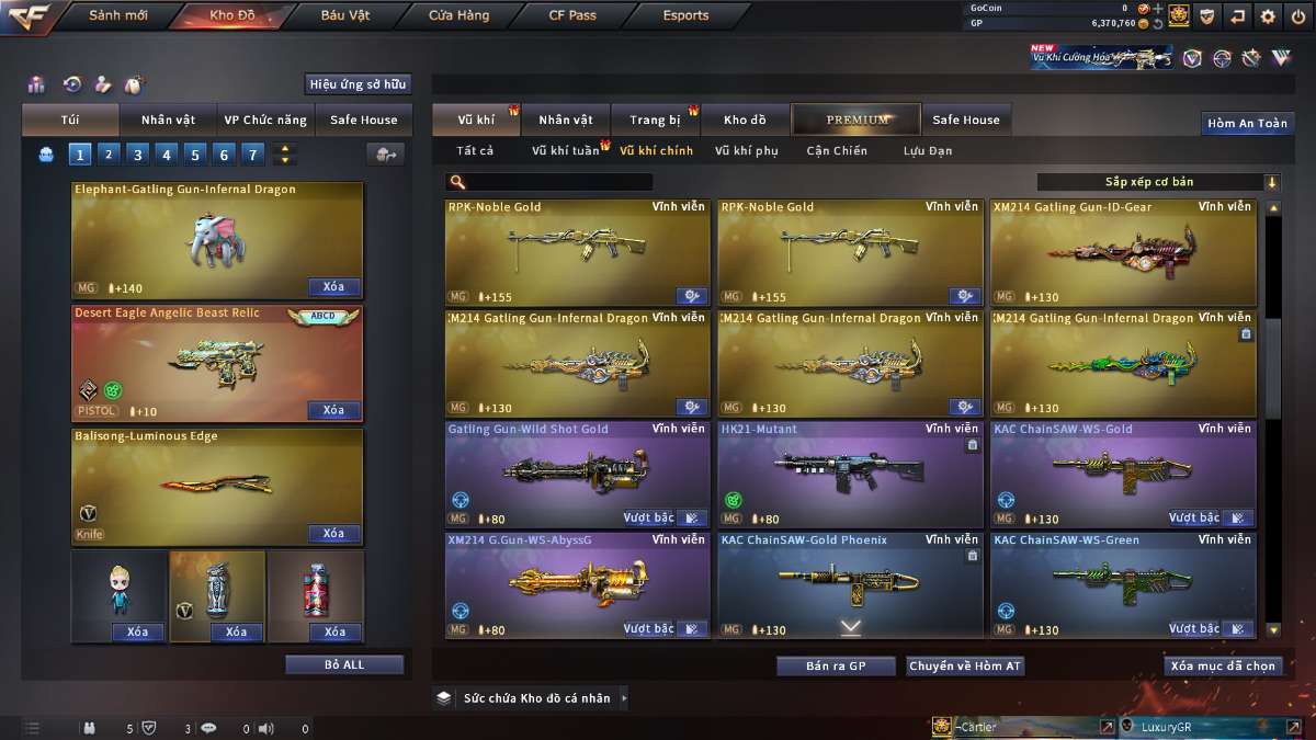 shop acc cf uy tin gia re